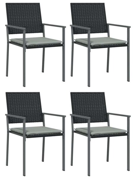 VidaXL Kerti Étkezőgarnitúra - 5 részes - Polyrattan és Acél