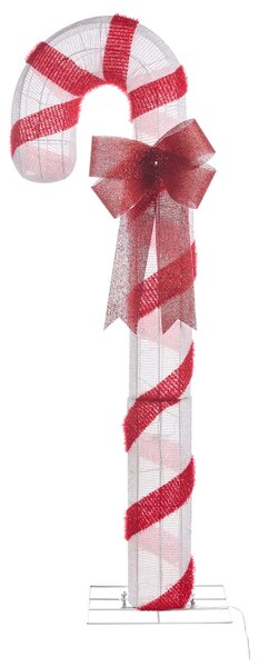 Kültéri dekoráció LED ALARNI Cukorbot 150 cm Piros