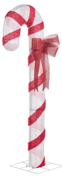 Kültéri dekoráció LED ALARNI Cukorbot 150 cm Piros
