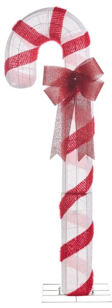 Kültéri dekoráció LED ALARNI Cukorbot 150 cm Piros