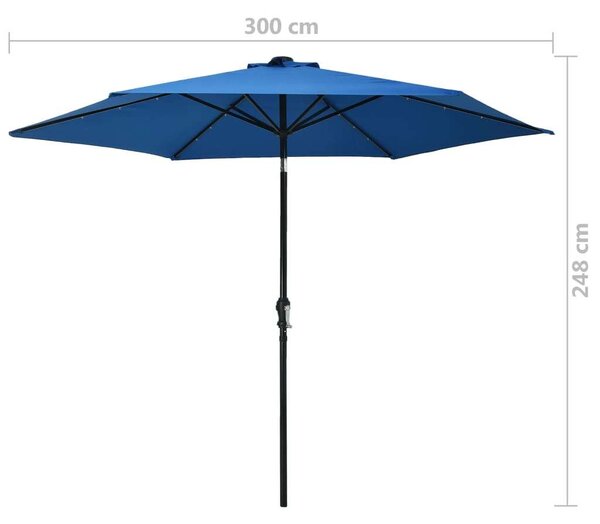 Napernyő - Kültéri - LED - 300 cm