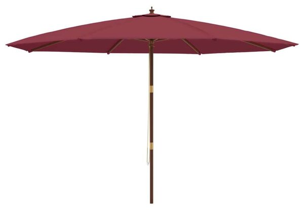 VidaXL bordó kerti napernyő fa rúddal 400 x 273 cm