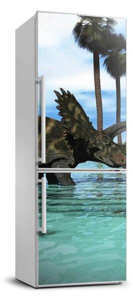 Matrica hűtőre Dinoszauruszok a strandon xl