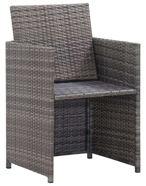 VidaXL Polyrattan Kerti Étkezőgarnitúra - 12 Személyes - Antracit Szürke