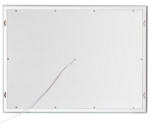 LED fürdőszobai tükör PRENOIS 80 cm 60 cm Ezüst