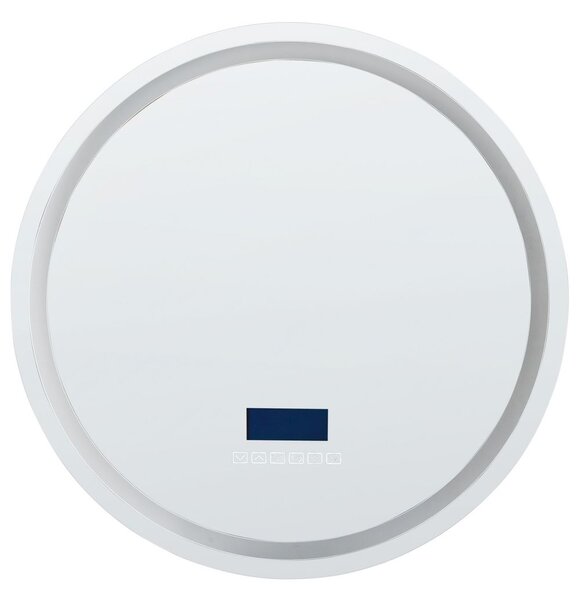 LED fürdőszobai tükör BROGNON 60 cm 60 cm Beépített Bluetooth Hangszóróval Ezüst