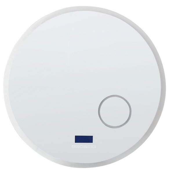 LED fürdőszobai tükör FIXIN 80 cm 80 cm Beépített Bluetooth Hangszóróval Ezüst