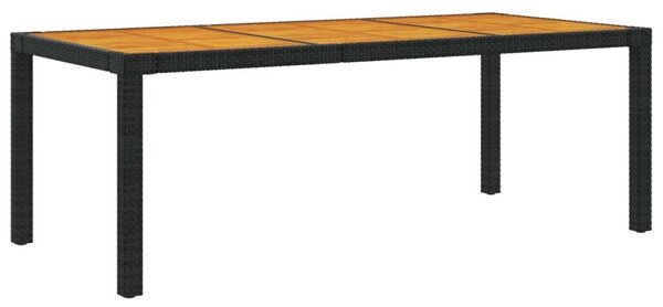 VidaXL Kültéri Étkezőszett - 9 részes - Fekete Polyrattan