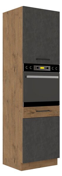 Dagas szekrény, tölgy lancelot/szürke matt, VEGA 60 DP-210 2F