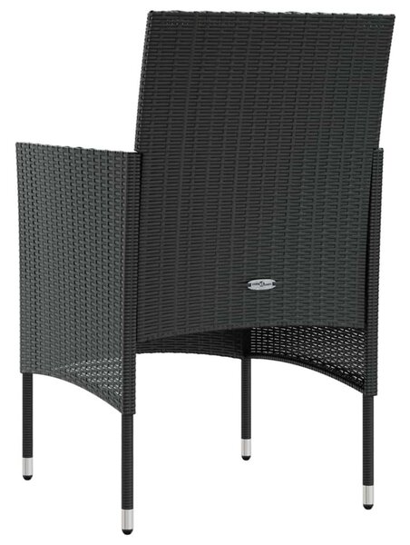 Polyrattan Kerti Ülőgarnitúra - 8 részes - Fekete