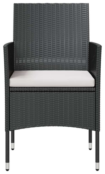 Polyrattan Kerti Ülőgarnitúra - 8 részes - Fekete