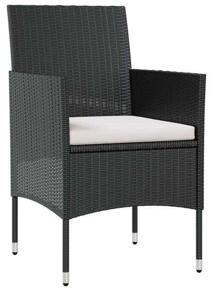 Polyrattan Kerti Ülőgarnitúra - 8 részes - Fekete