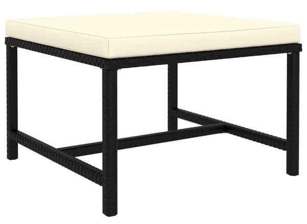 Polyrattan Kerti Bútorszett - 8 részes - Fekete