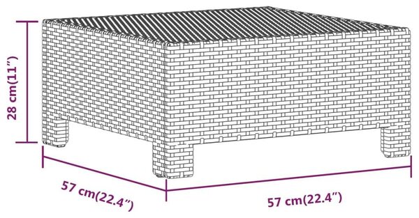 VidaXL 9 részes szürke polyrattan kerti ülőgarnitúra párnákkal