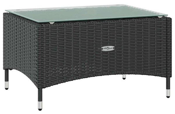 Polyrattan Kerti Ülőgarnitúra - 8 részes - Fekete