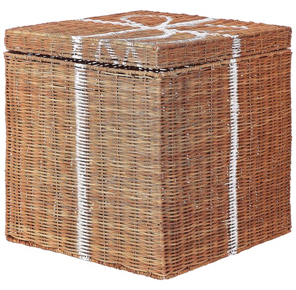 Kosár háromdarabos szettben Karácsonyi ajándékok CADEAU Rattan Természetes