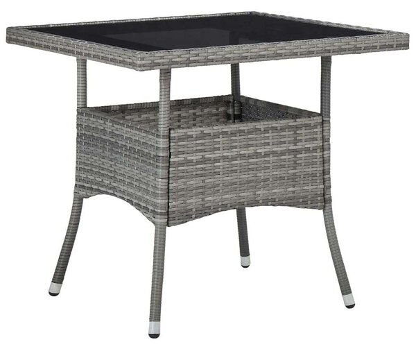 VidaXL Kerti Étkezőgarnitúra - 5 részes - Szürke Polyrattan