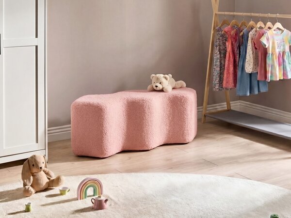 Kárpitozott pad LITTLETON Buklé Rózsaszín
