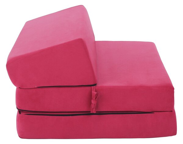 Összecsukható matrac/fotel, 2v1, rózsaszín magenta, VEDIS