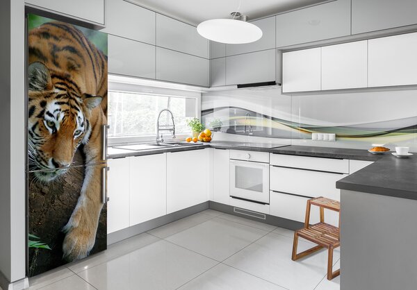 Matrica hűtőre Tiger a fán