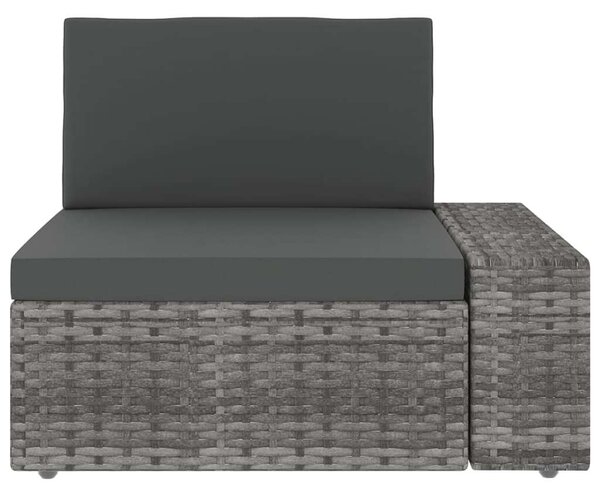 VidaXL 10 részes szürke polyrattan kerti ülőgarnitúra párnákkal