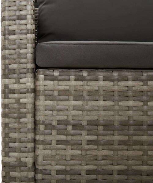 VidaXL Polyrattan Kerti Ülőgarnitúra - 8 részes - Szürke