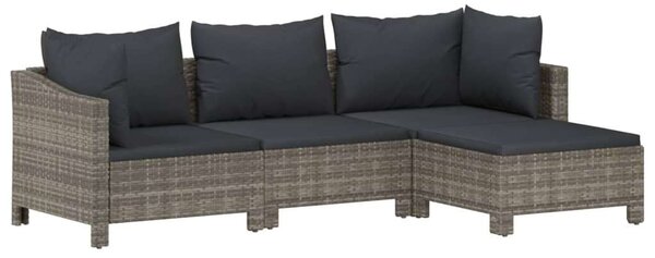 VidaXL Polyrattan Kerti Ülőgarnitúra - 8 részes - Szürke