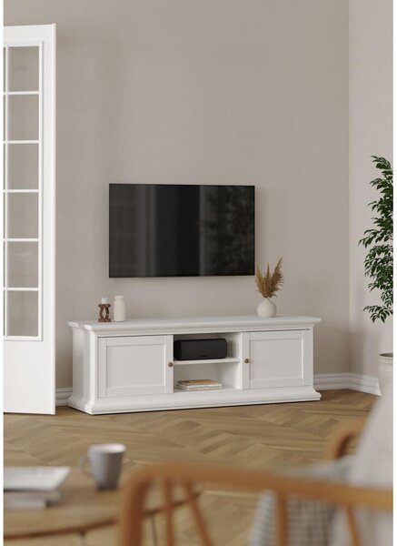 TV-asztal, fehér, PARIS 77810