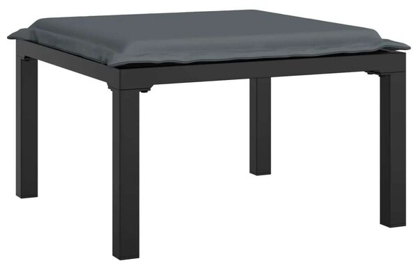 VidaXL 4 részes Kerti Ülőgarnitúra - Fekete-Szürke Polyrattan