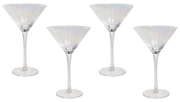 Négydarabos martinis pohárszett MORGANITE 220 ml Átlátszó