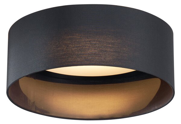 Modern mennyezeti lámpa fekete, átlátszó, 40 cm, LED-del, 3 lépésben dimmelhető - Sue
