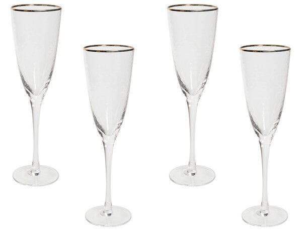 Négydarabos pezsgőspohár szett TOPAZ 250 ml Átlátszó