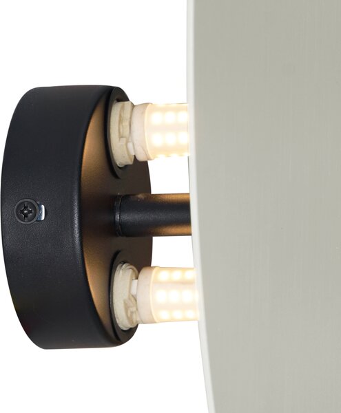 Design bézs organikus fali lámpa 32 cm 2-lámpás - Pulley