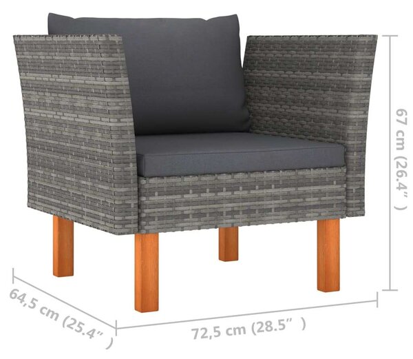 VidaXL Polyrattan Kerti Ülőgarnitúra - 9 részes