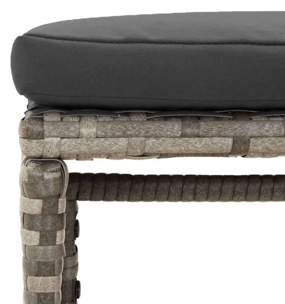 VidaXL 6 részes szürke polyrattan kerti ülőgarnitúra párnákkal