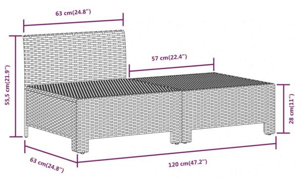 VidaXL 6 részes szürke polyrattan kerti ülőgarnitúra párnákkal