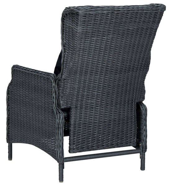 VidaXL Kültéri Étkezőgarnitúra - 7 részes - Polyrattan - Sötétszürke
