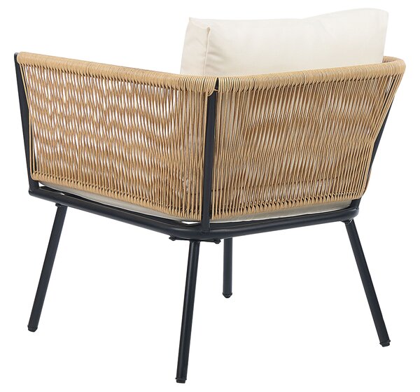 Bisztrószett párnákkal GARGANO PE Rattan Természetes