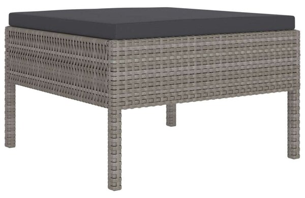VidaXL 5 részes szürke polyrattan kerti ülőgarnitúra