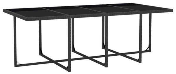 VidaXL Kültéri Étkezőszett - 12 Fős - Fekete Polyrattan