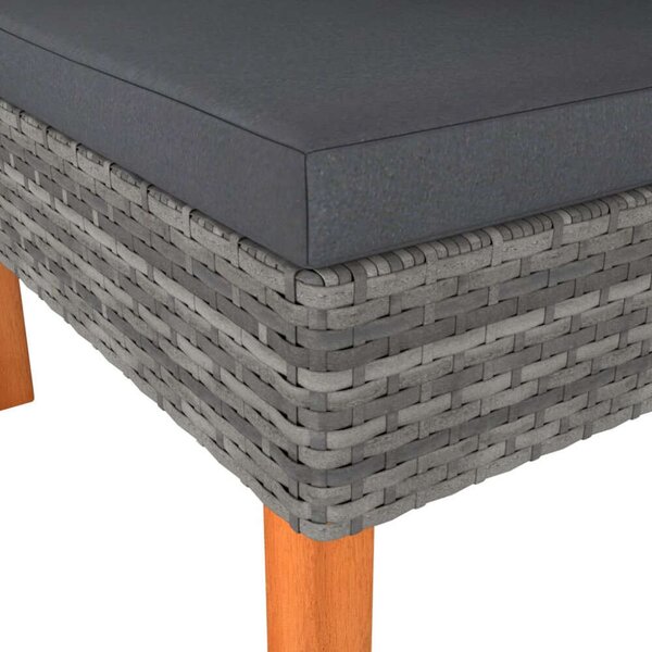 VidaXL 3 részes Polyrattan Kerti Ülőgarnitúra - Szürke