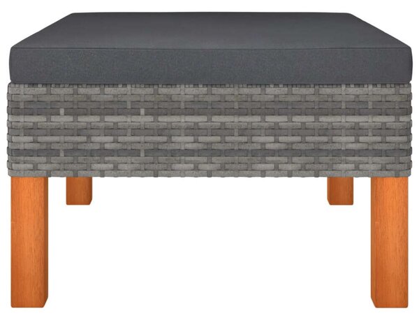 VidaXL 3 részes Polyrattan Kerti Ülőgarnitúra - Szürke