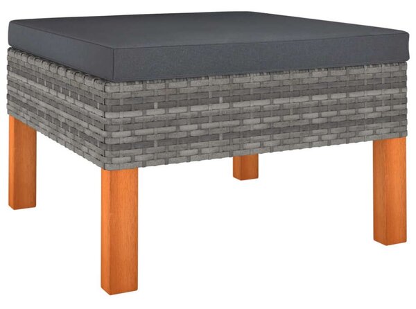 VidaXL 3 részes Polyrattan Kerti Ülőgarnitúra - Szürke