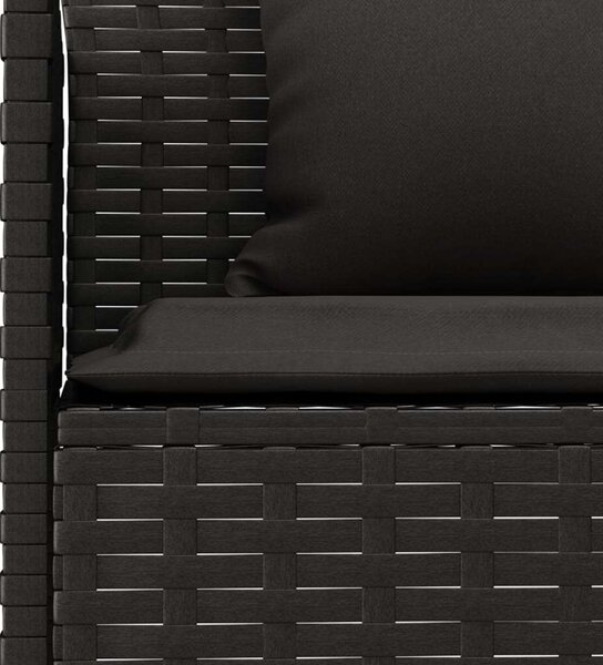 VidaXL Kerti Étkezőgarnitúra - Polyrattan - Fekete - 2 részes