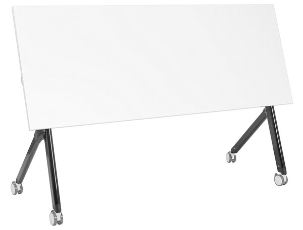 Összecsukható íróasztal BENDI Fehér 160 cm 60 cm kerekekkel
