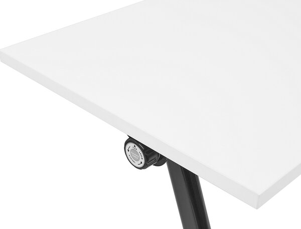 Összecsukható íróasztal BENDI Fehér 160 cm 60 cm kerekekkel