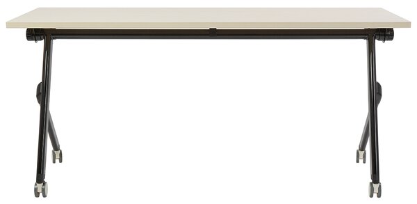 Összecsukható íróasztal BENDI Világosbarna 160 cm 60 cm kerekekkel