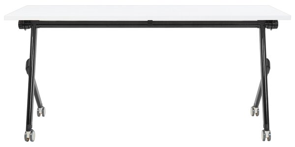 Összecsukható íróasztal BENDI Fehér 160 cm 60 cm kerekekkel
