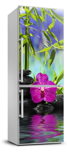 Matrica hűtőre Orchidea és bambusz