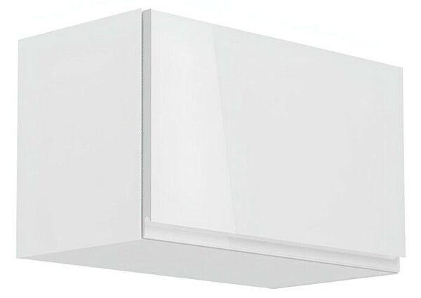 Felsőszekrény, fehér/fehér extra magasfényű, AURORA G60KN